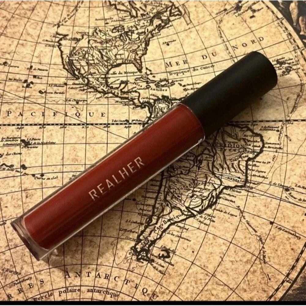 Realher - I Am A Fighter - Color Rich Lip Gloss - Full SIze 0.17 Oz - Deep Red